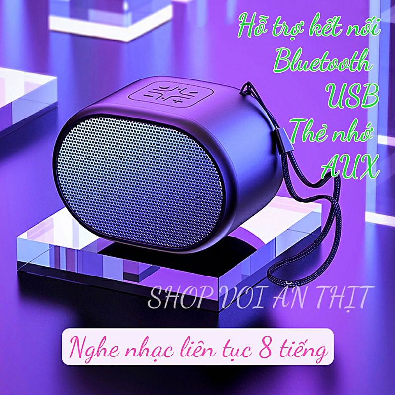 Loa Bluetooth mini PK-D4 nghe nhạc 8 tiếng liên tục (Hỗ trợ USB, Thẻ nhớ TF, Bluetooth), âm thanh vòm 360 siêu hay