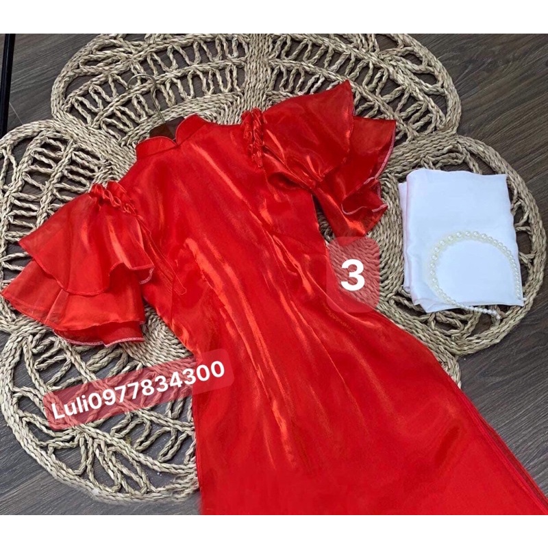 ÁO DÀI CÁCH TÂN voan tơ 4 tà cao cấp