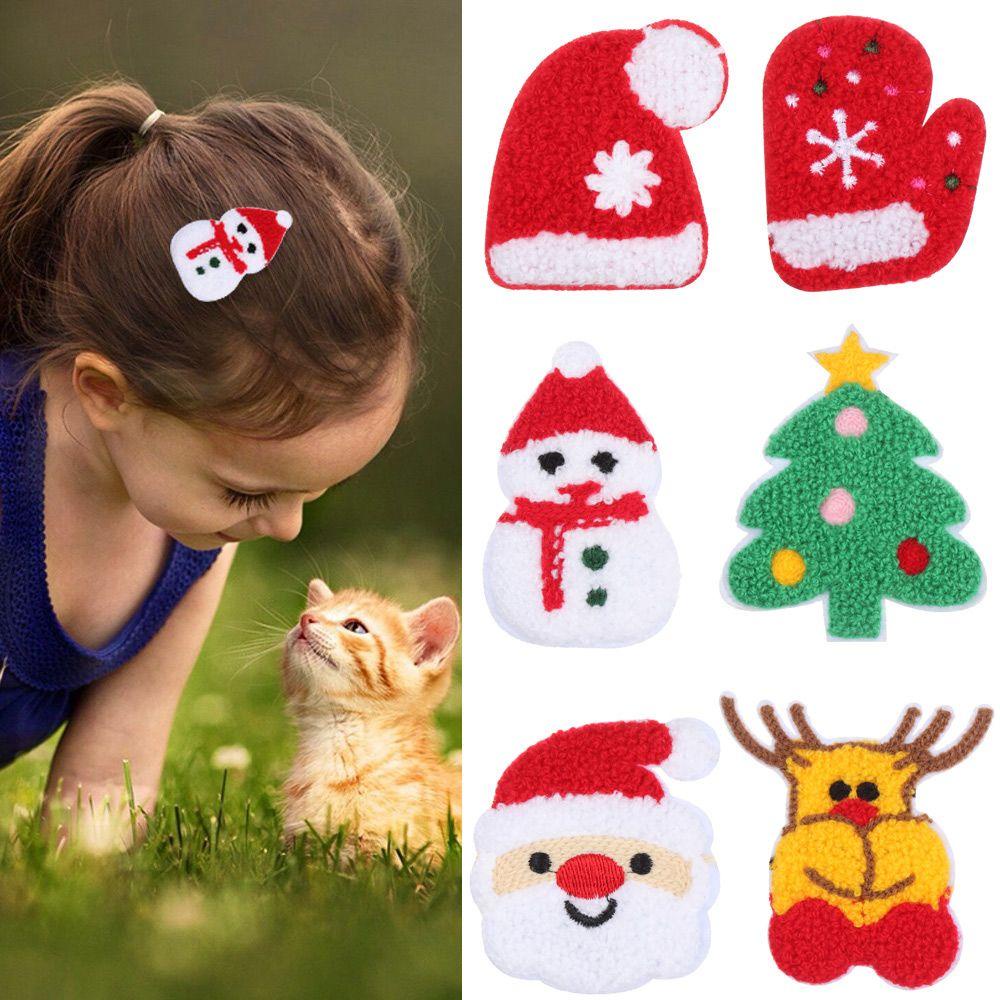 NIUYOU 1 Dây Cột Tóc Hình Ông Già Noel Trang Trí Giáng Sinh Cho Bé
