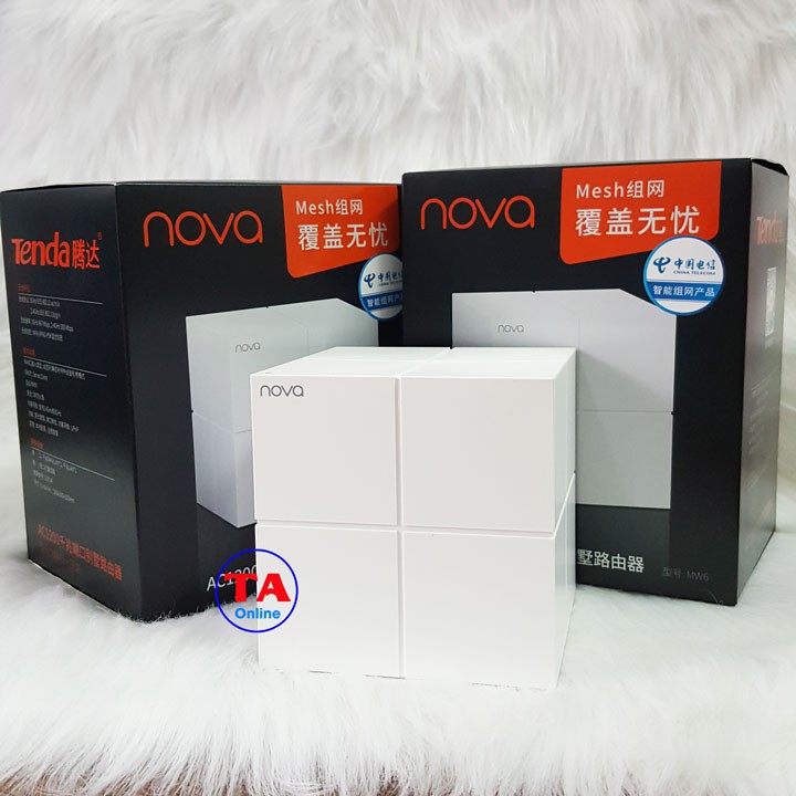 Wifi Mesh Tenda Nova MW6 Ghép Nối Không Dây Cho Vùng Phổ Sóng Rộng Hơn (500m2)