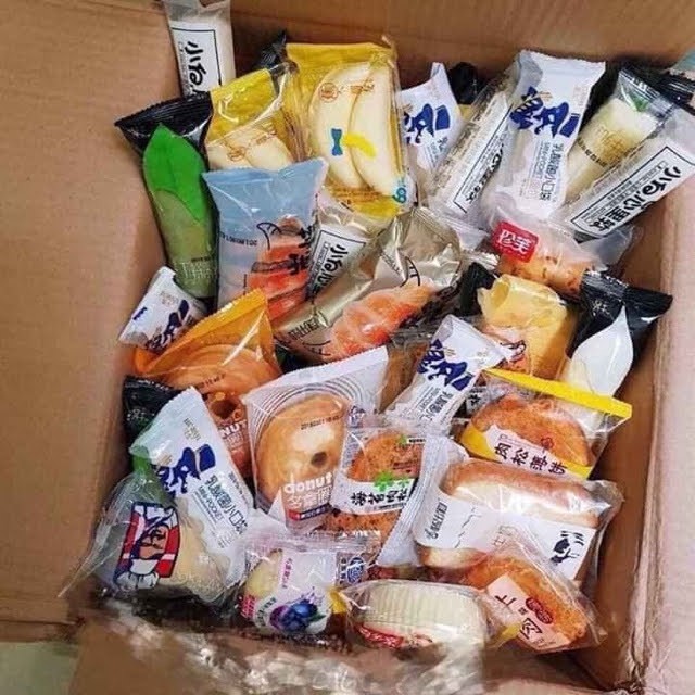 Combo 1000g BÁNH MIX/ bánh bông lan nhiều vị món ăn vặt ngon đã nghiền