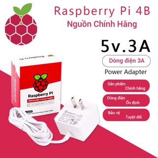 Nguồn Chính Hãng Official Raspberry Pi 4 Power Supply 5.1VDC 3A USB-C