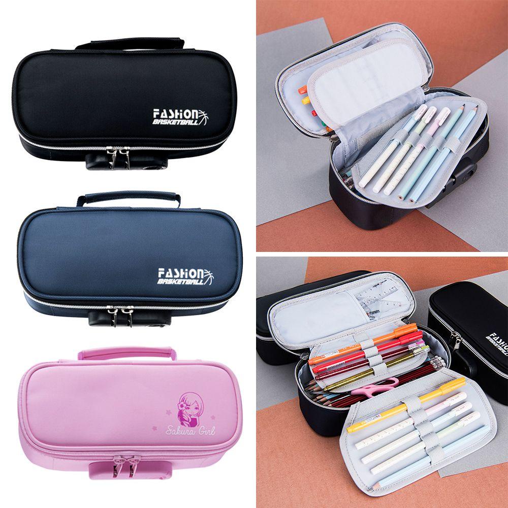 Túi Đựng Bút Bằng Vải Bạt Ba Lớp Dễ Thương