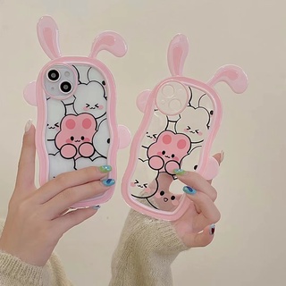 Ốp Điện Thoại Hình Tai Thỏ 3D Cho iPhone 14 Pro Max 14 Plus 13 Pro Max 12 Pro Max 11 Pro Max Xs Max XR