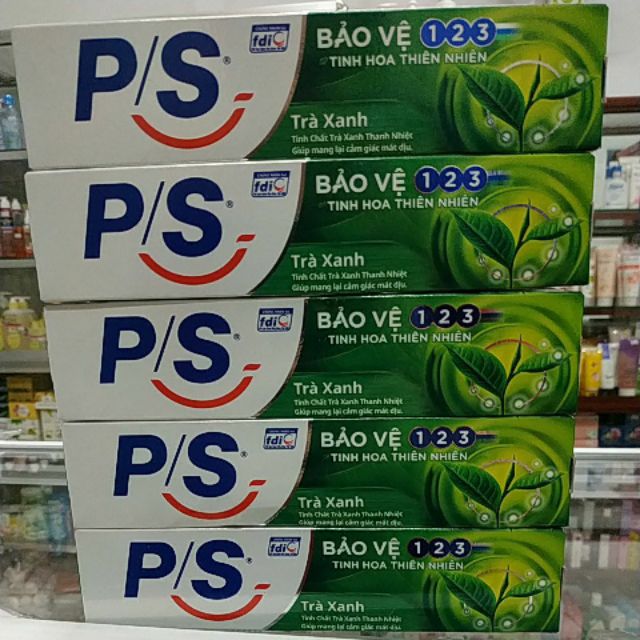 KEM ĐÁNH RĂNG PS TRÀ XANH 100G! TRẮNG RĂNG & THƠM MIỆNG!