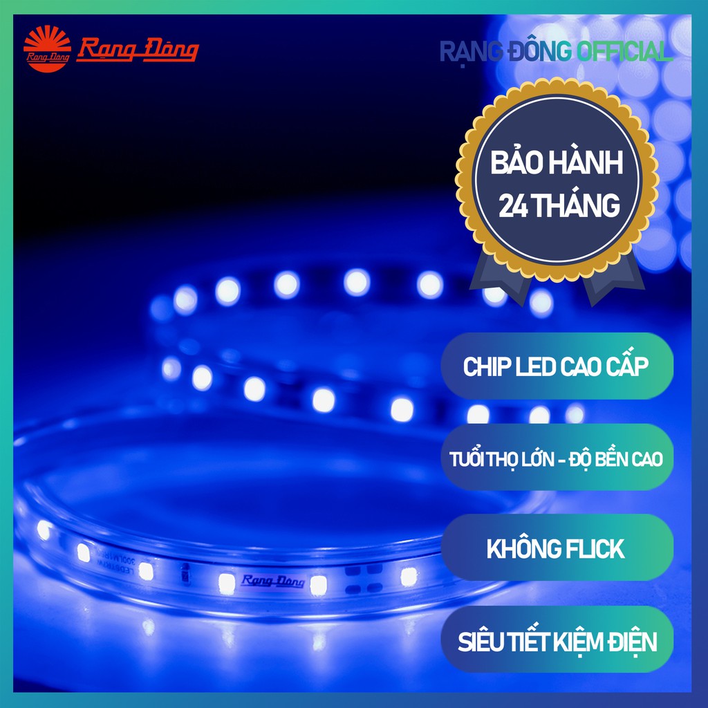 Đèn LED dây trang trí Rạng Đông model LD01 ánh sáng đỏ/xanh mua theo mét và mua kèm driver