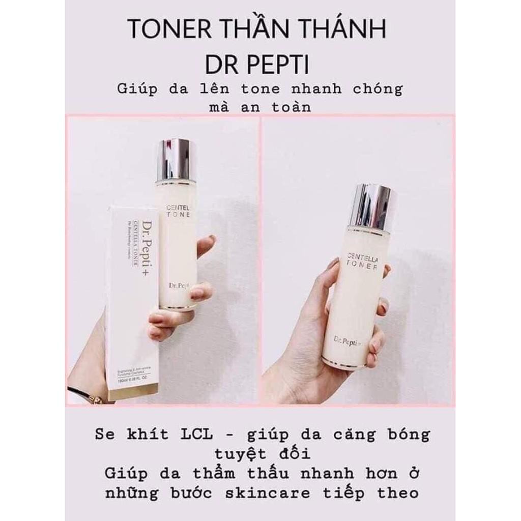 Nước Hoa Hồng Chống Lão Hóa, Phục Hồi Tế Bào Da Dr.Pepti Centella Toner 180ml