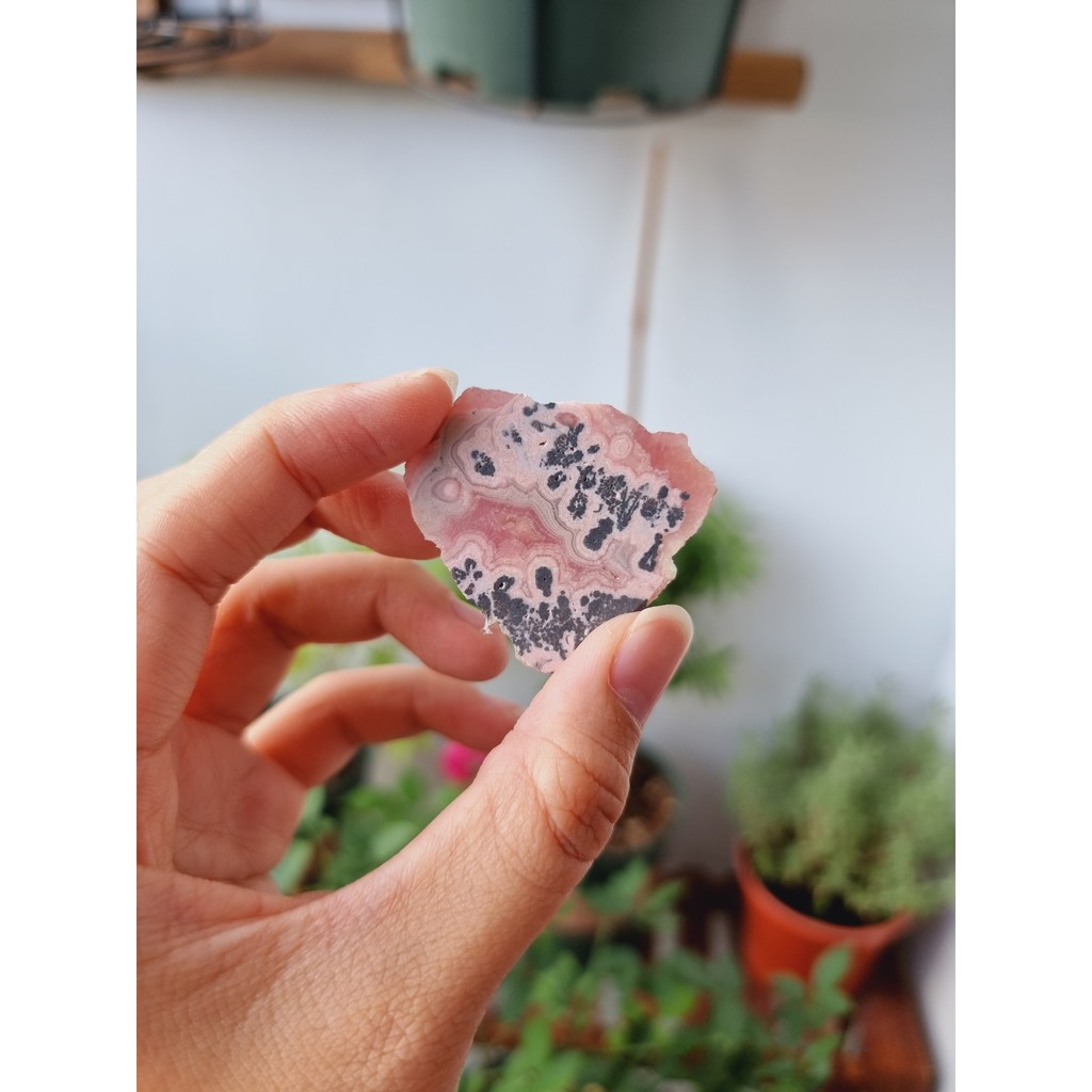 Đá thô Đá Đào Hoa (Rhodochrosite) - Đá thanh tẩy Tarot, Reiki, Thiền định
