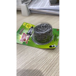 Cước cọ rửa inox Scotch Brite 3M, chà sạch rỉ sét, cháy khét nồi chảo.