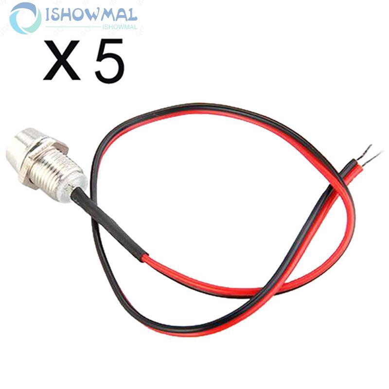 Set 5 bóng đèn báo 12V có dây với nhiều màu sắc và có giá đỡ kim loại | BigBuy360 - bigbuy360.vn