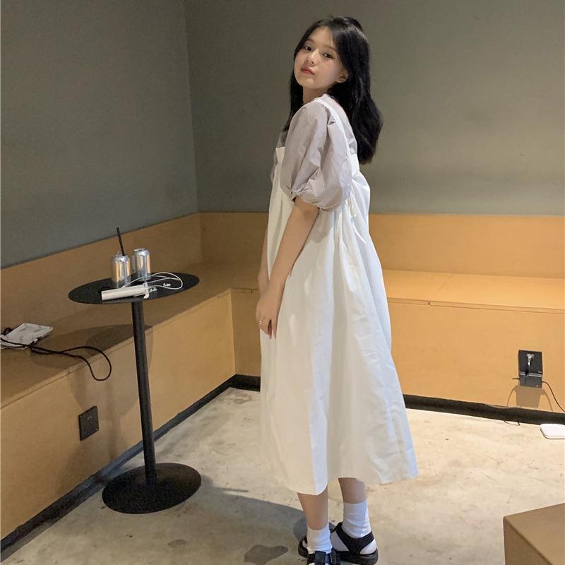 Set Áo Váy Yếm Phong Cách Hàn Quốc 2021 Cho Nữ (Giao Hàng Trong 5 Ngày)