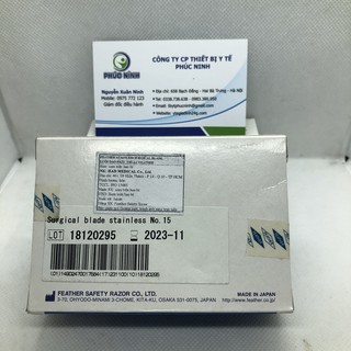 Lưỡi dao mổ phẫu thuật Nhật Frather [Hộp 100c]