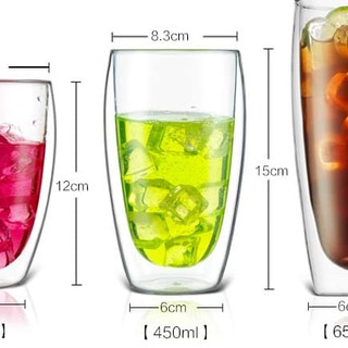 Ly thuỷ tinh chịu nhiệt 2 lớp 450ml