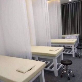 Rèm voan Spa trắng trơn, đã có sóng rèm