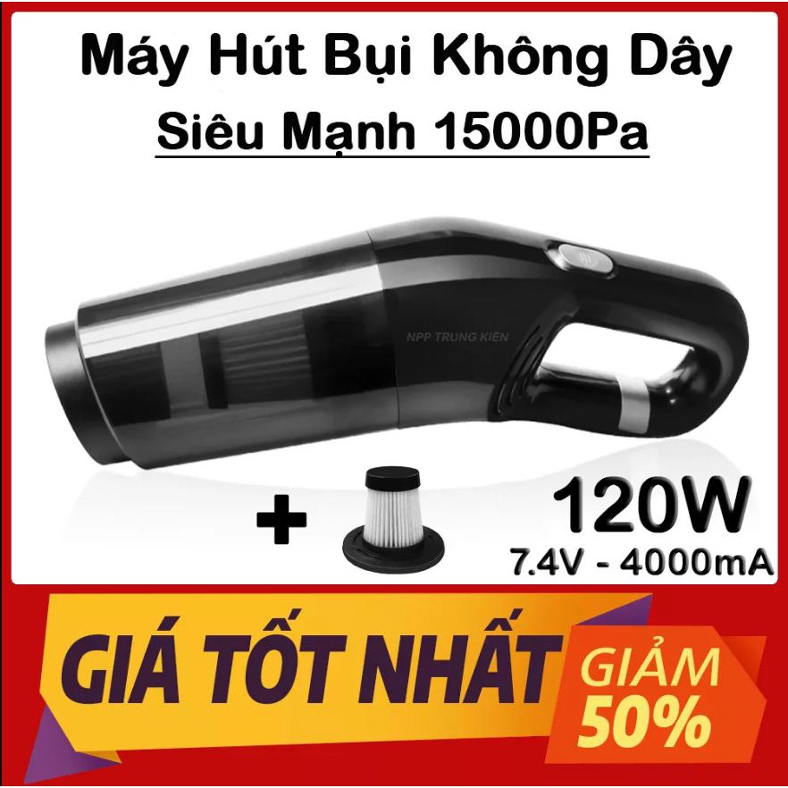 Máy hút bụi không dây cầm tay CÔNG SUẤT 15000Pa, máy hút bụi sàn nhà,ô tô Vacuum Cleaner mẫu mới 2022 - Bảo HÀNH 12T