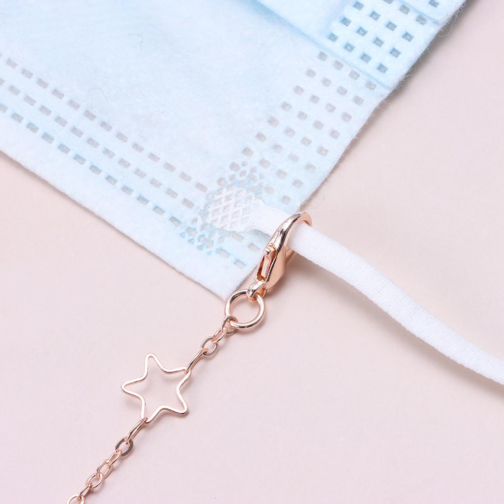 ROWANS Dây Xích Đeo Kính Chống Thất Lạc Bằng Hợp Kim Hình Trăng Sao Cho Nữ