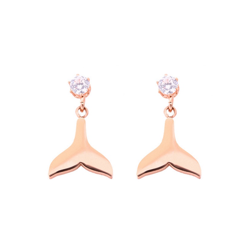 Bông Tai Đuôi Cá Titan Ko Đen TT 3886