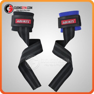 Dây kéo lưng xô, deadlift (Lifting Straps) có quấn cổ tay CGA-114 nhập khẩu. Hỗ trợ tập gym, kéo xà đơn