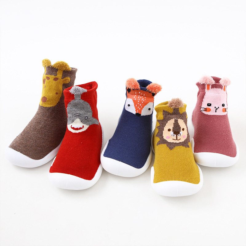 Spring and autumn New style Cotton outdoor children socks soft rubber single house socks cartoon baby boy toddler shoes