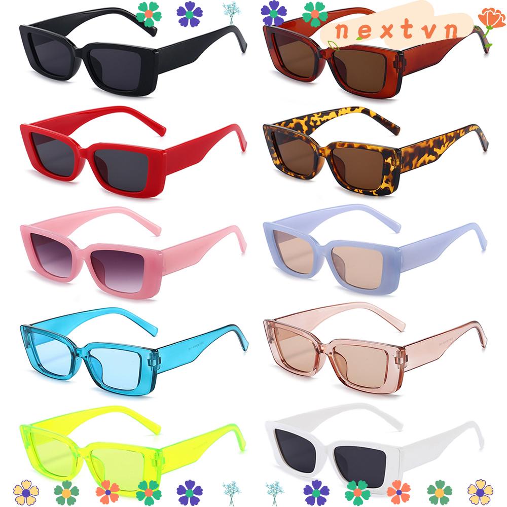 Kính Mát Gọng Vuông Màu Kẹo Ngọt Chống Tia Uv400 Cho Nữ