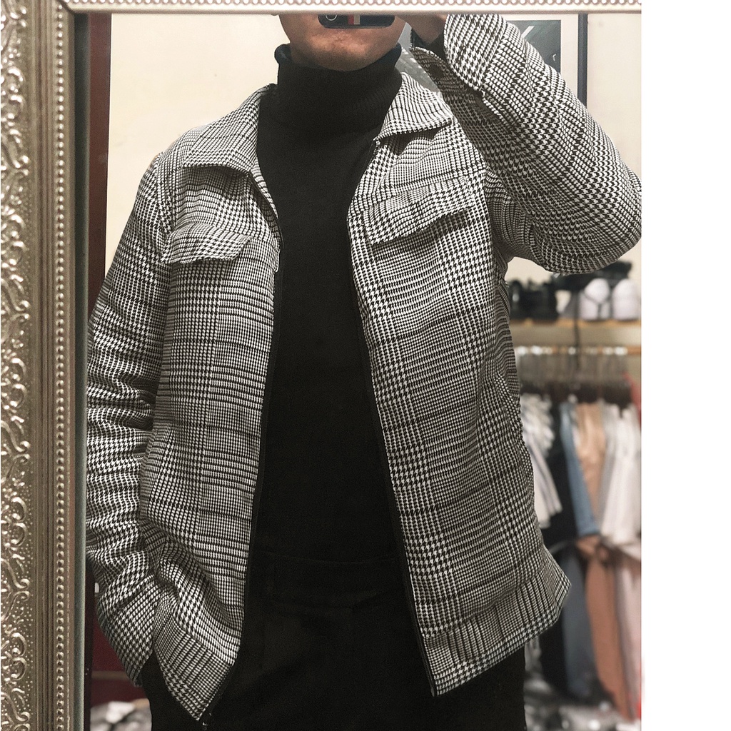 Áo khoác nam lót lông cao cấp kiểu dáng Hàn Quốc vải dạ siêu ấm mã AJK01