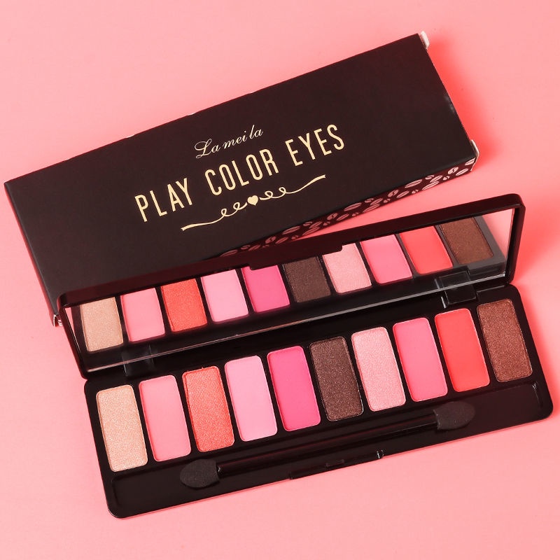 LAMEILA Bảng Phấn Mắt Lì Và Ánh Ngọc Trai Lấp Lánh Chống Thấm Nước