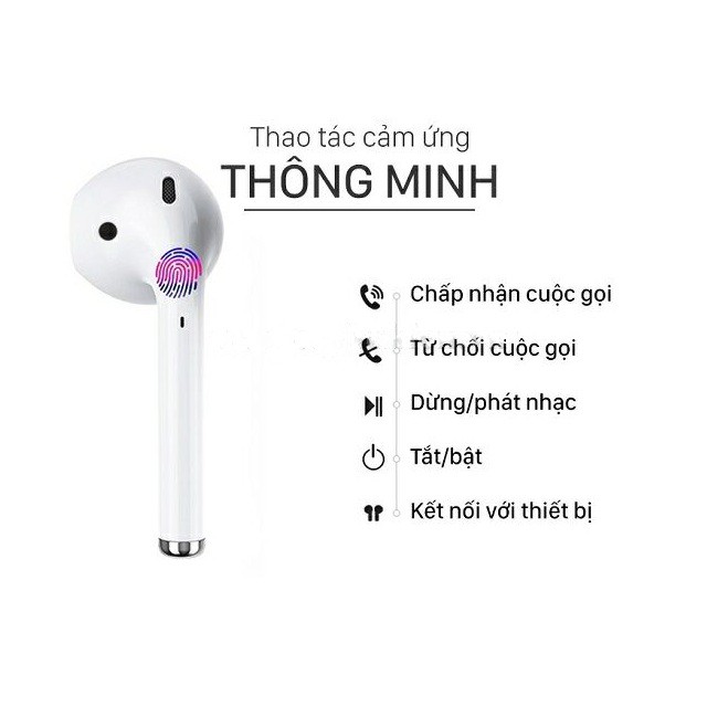 Tai Nghe Bluetooth i12 TWS cảm biến một chạm chống ồn | BigBuy360 - bigbuy360.vn