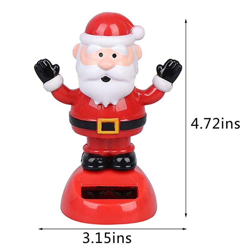 Búp bê người tuyết lắc đầu dùng năng lượng mặt trời trang trí xe hơi