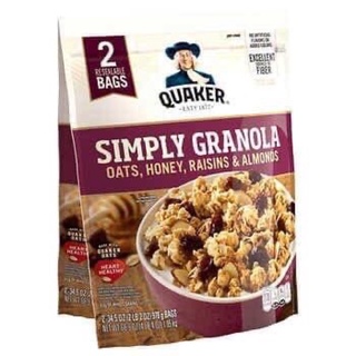 Granola Quaker - Ngũ cốc Yến mạch ăn kiêng Mỹ 978g