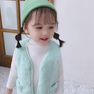 Áo gile lông mềm cho bé trai/bé gái