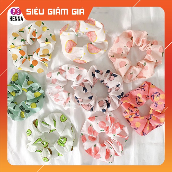 HOT SALE  Dây buộc tóc, cột tóc scrunchies hoa quả dễ thương Orin K1273 mẫu ngẫu nhiên