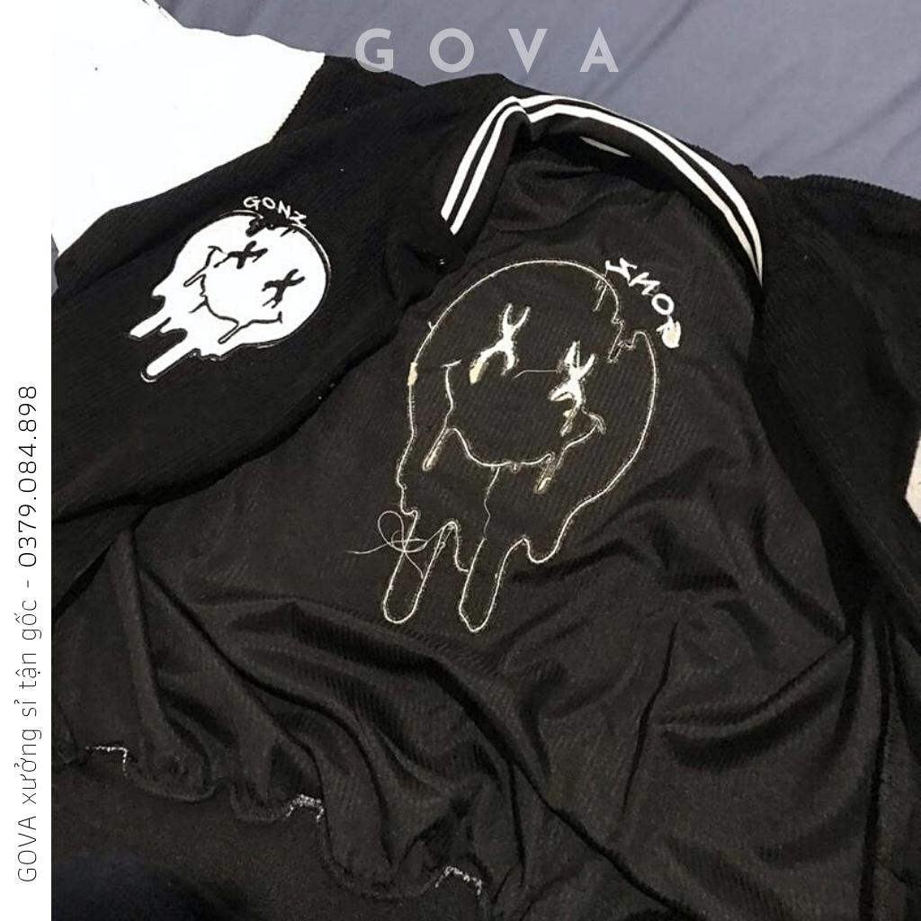 Áo Khoác Nhung Gân Tăm GONZ BROS Form Rộng Ulzzang, Áo Khoác Nhung Nam Nữ Cực Đẹp GOVA