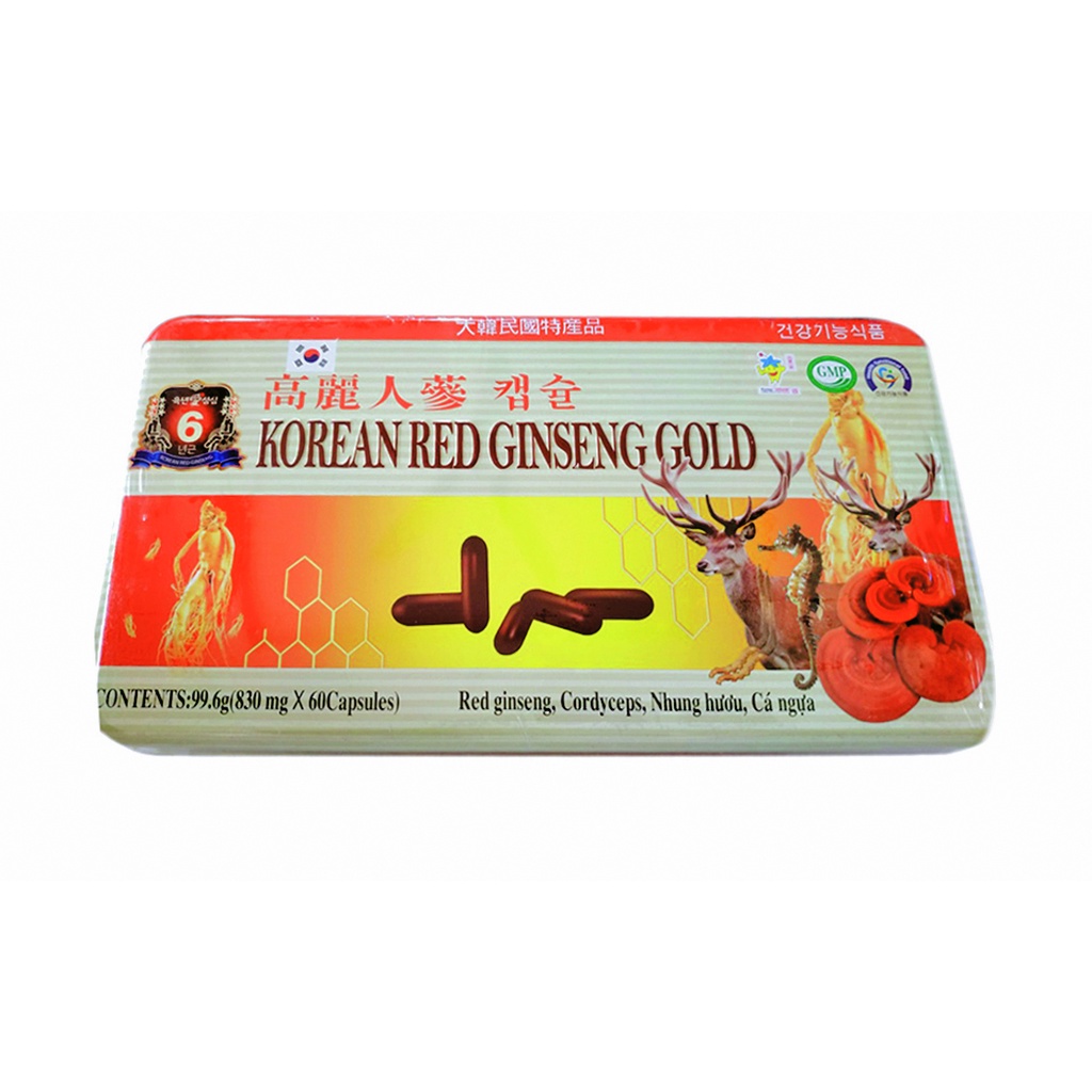 Viên Uống Hồng Sâm KOREA RED GINSENG EXTRACT GOLD - Đông Trùng Hạ Thảo - Giúp Tăng Cường Sức Khỏe, Kích Thích Tiêu Hóa