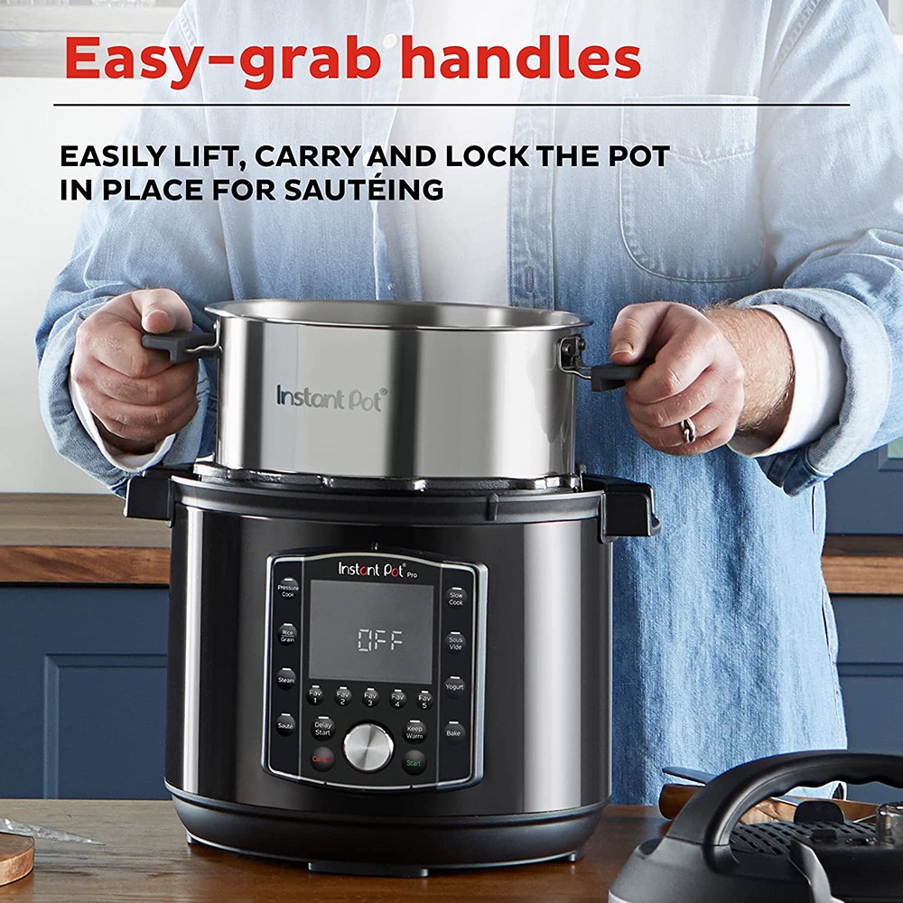 Nồi áp suất đa năng Instant Pot Pro 10 in 1 bản mới nhất [nhập Đức chính hãng]