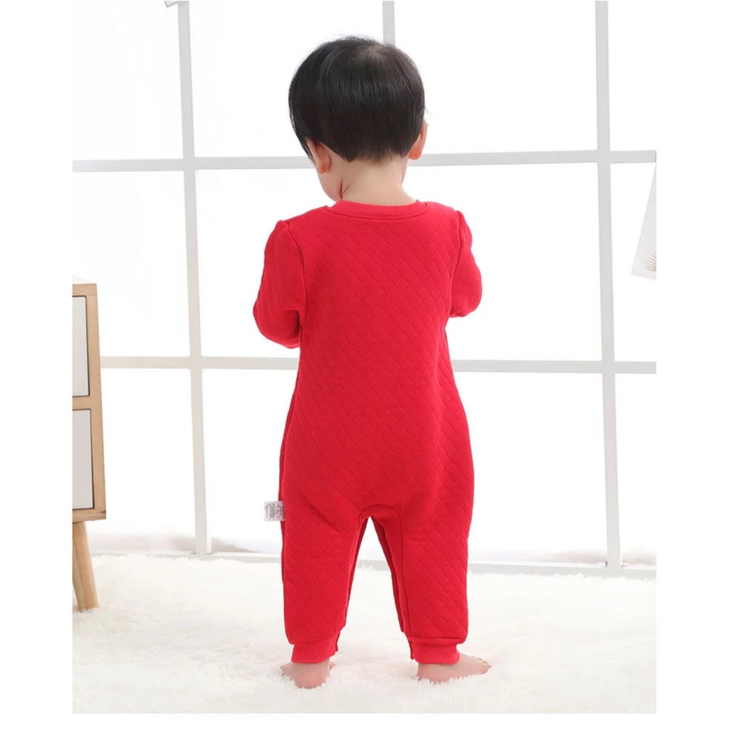 Body liền thân trần bông, bodysuit dài tay cotton cho bé trai và bé gái sơ sinh từ 3-15kg-BD45