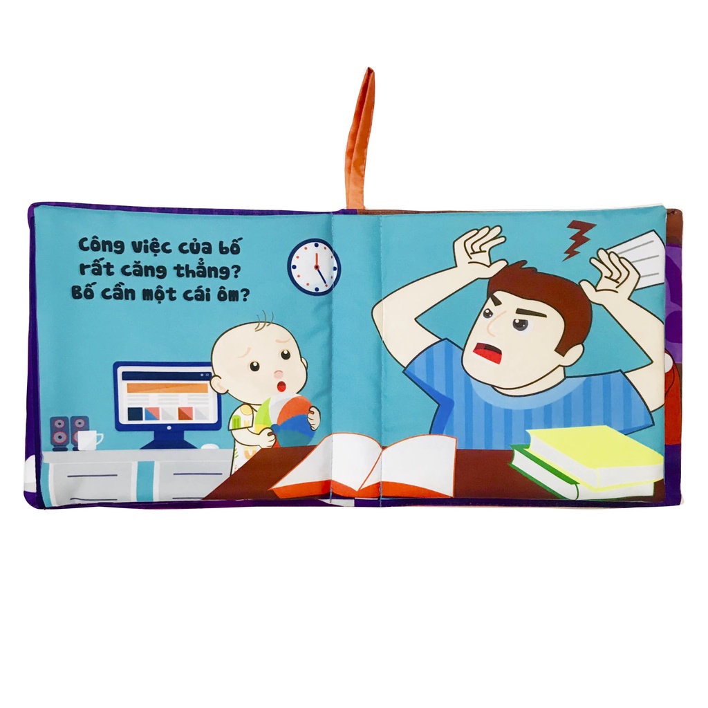 Sách Vải Phát Triển Tình Cảm Cho Bé 0-3 Tuổi Câu Chuyện - Cái Ôm Diệu Kỳ - Lalala Baby