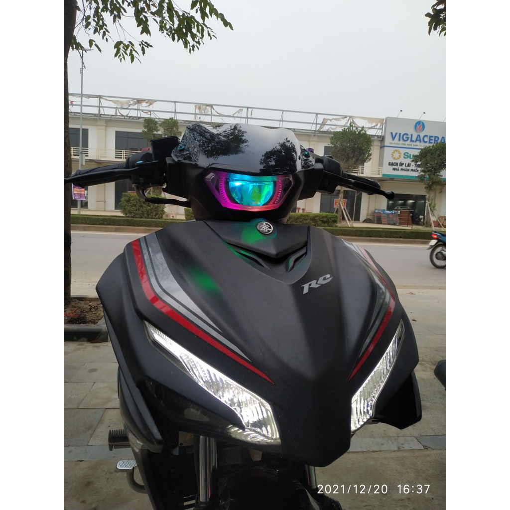 Đèn Led FBX Blue Bi Cầu 3.0 inch kính tím Sáng Mạnh, Đèn Bi Led Chân đa năng gắn Ô Tô Xe Máy