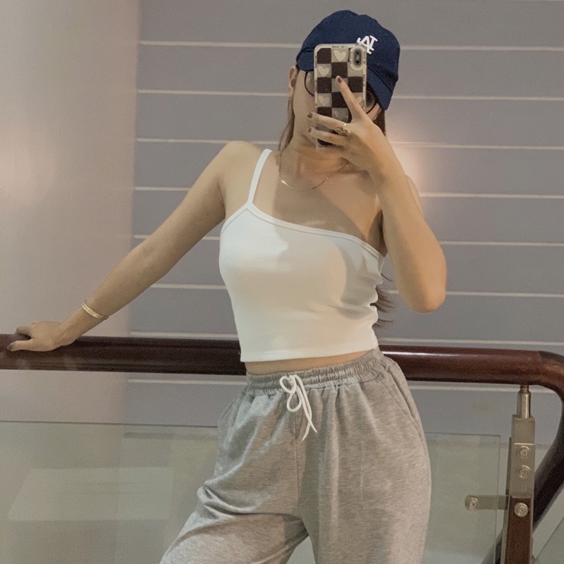 ÁO KIỂU MỘT DÂY ÔM BODY XINH SẮN