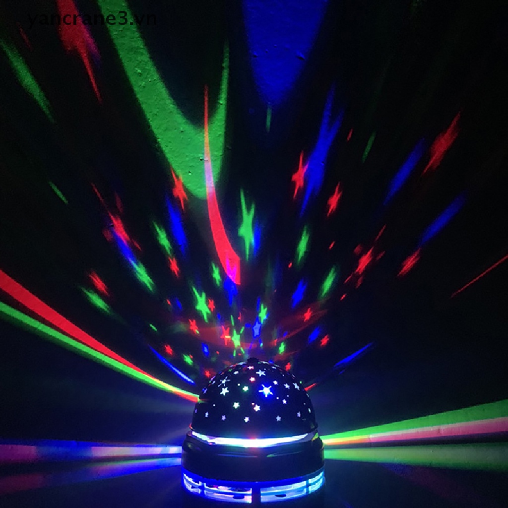 Đèn Led Usb RGB Xoay Tròn Tạo Hiệu Ứng Biểu Tượng DJ Disco Cho Xe Hơi