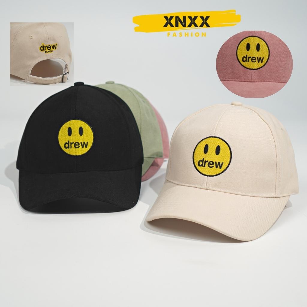 Nón kết nam , mũ lưỡi trai nữ thêu hình mặt DREW chất nỉ cao cấp form unisex XNXX Fashion