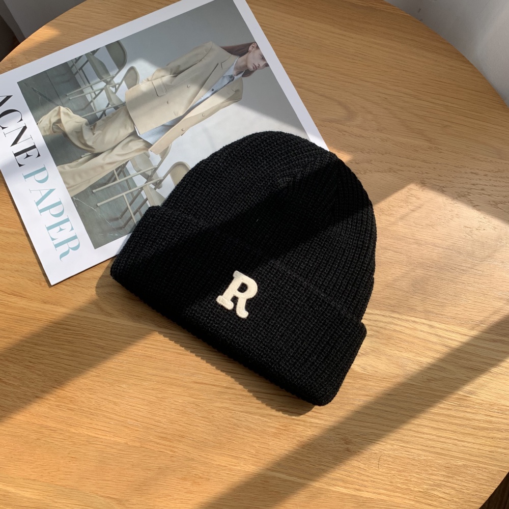 Mũ Len Dệt Kim In Chữ Phong Cách Thời Trang Thu Đông Hàn Quốc Cho Nữ