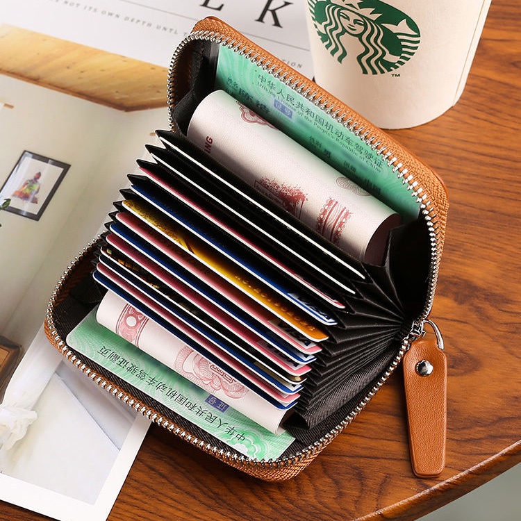 Ví Đựng Thẻ Nhiều Ngăn Chống Khử Từ Phong Cách Retro kf006