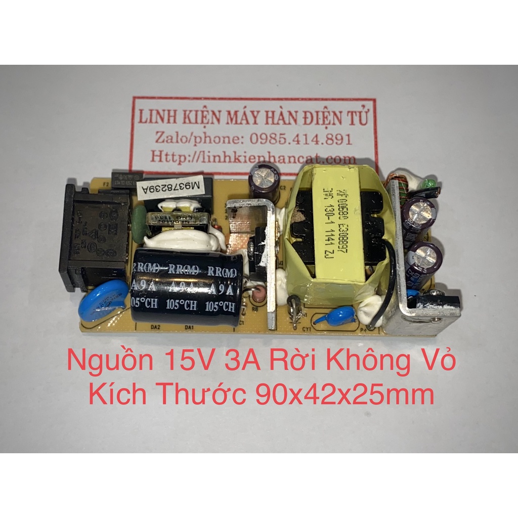 Nguồn 15V 3A Rời Không Vỏ