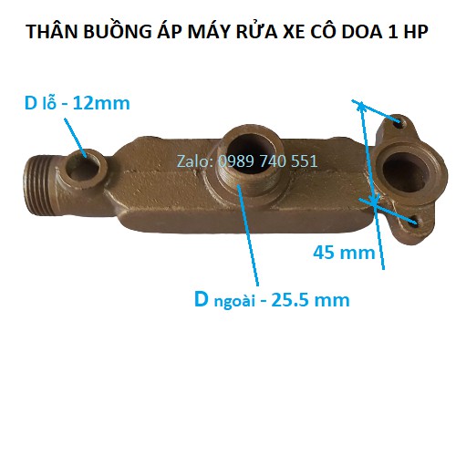 Phụ tùng đầu bơm máy rửa xe cô doa 1HP