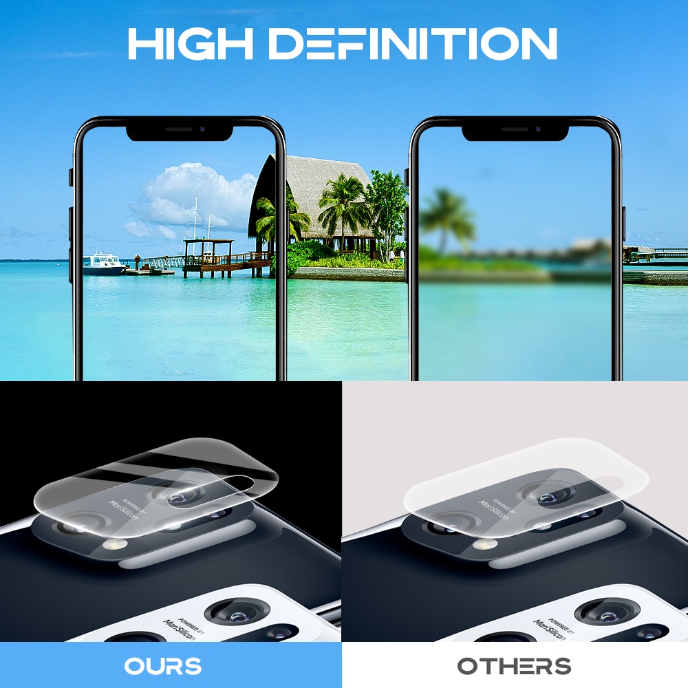 Kính Cường Lực 9H Trong Suốt Bảo Vệ Camera Sau Cho OPPO Find X5/X5 Pro