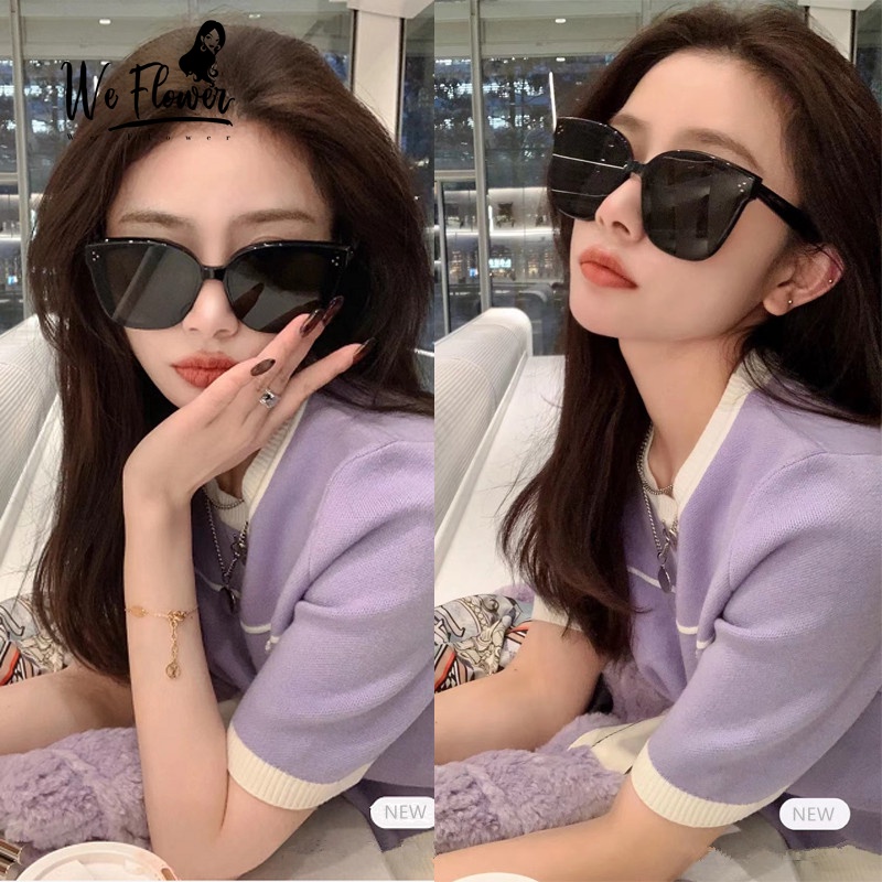 Kính mát phân cực We Flower gọng đen chống tia UV phong cách thời trang unisex