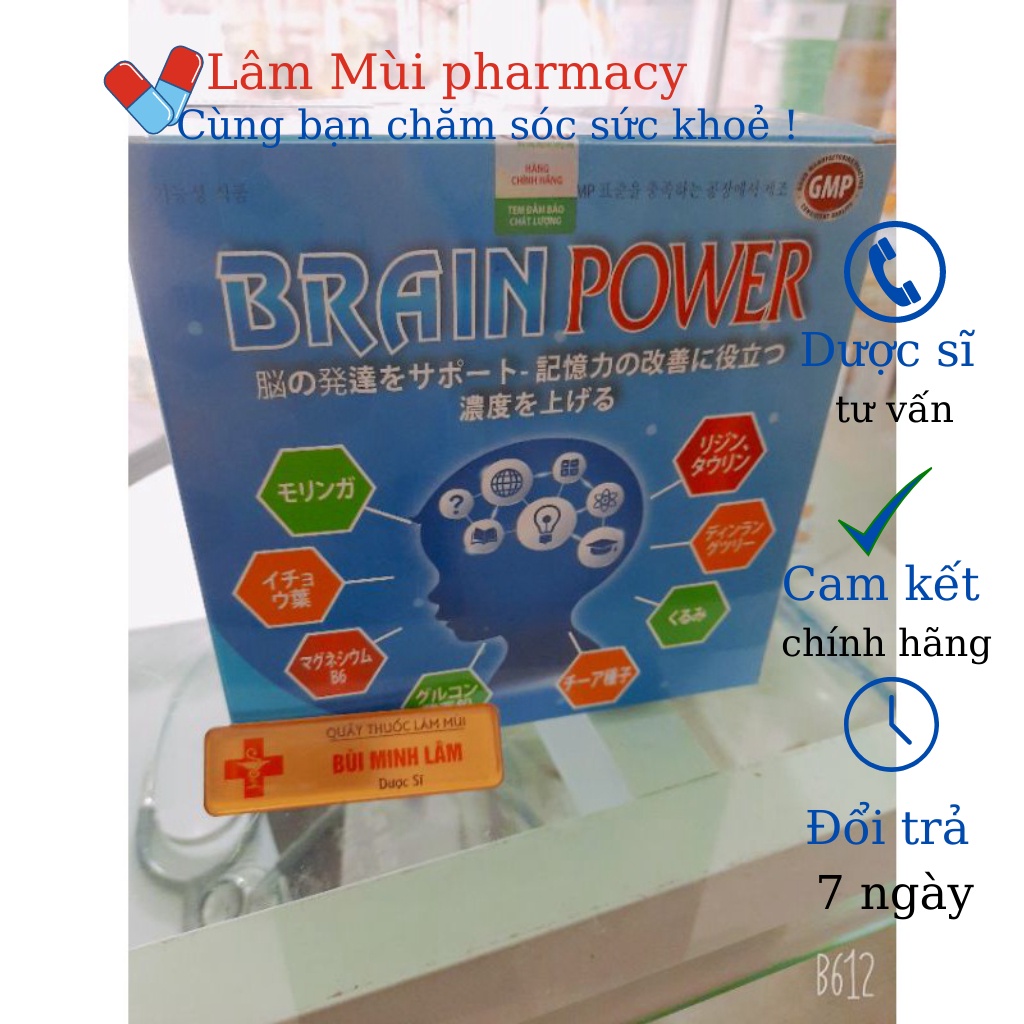 Brain Power ht Tự Kỷ, Chậm Nói, Kém Tập Trung. Mua 5h tặng  canxi nước trị giá 150k lammuipharmacy