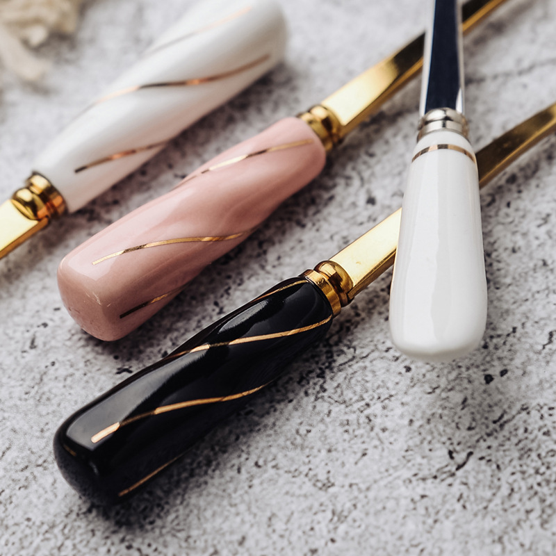 Muỗng cà phê bằng thép không gỉ hình hoa anh đào thời trang Nhật Bản