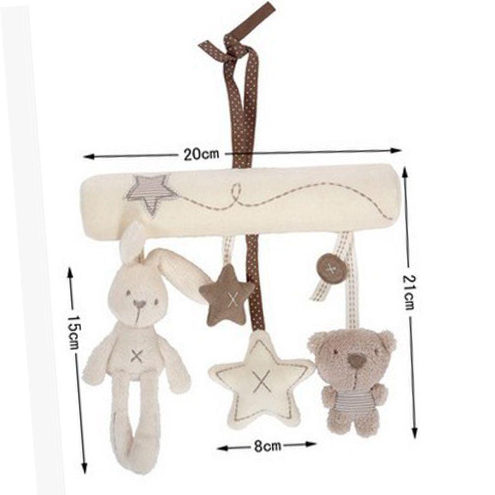 Chuông Lắc Cầm Tay Hình Thỏ Mềm Mại Dễ Thương Cho Xe Đẩy Em Bé