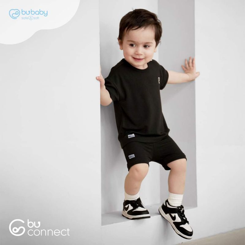 Áo Phông & Quần Legging Đùi BU Black & White B4 • 6-9M 9-12M 12-18M 18-24M 2-3Y 3-4Y • Choding Home